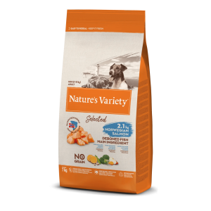Nature Variety Cão Mini Adulto Selected No Grain Salmão Noruega 1.5Kg